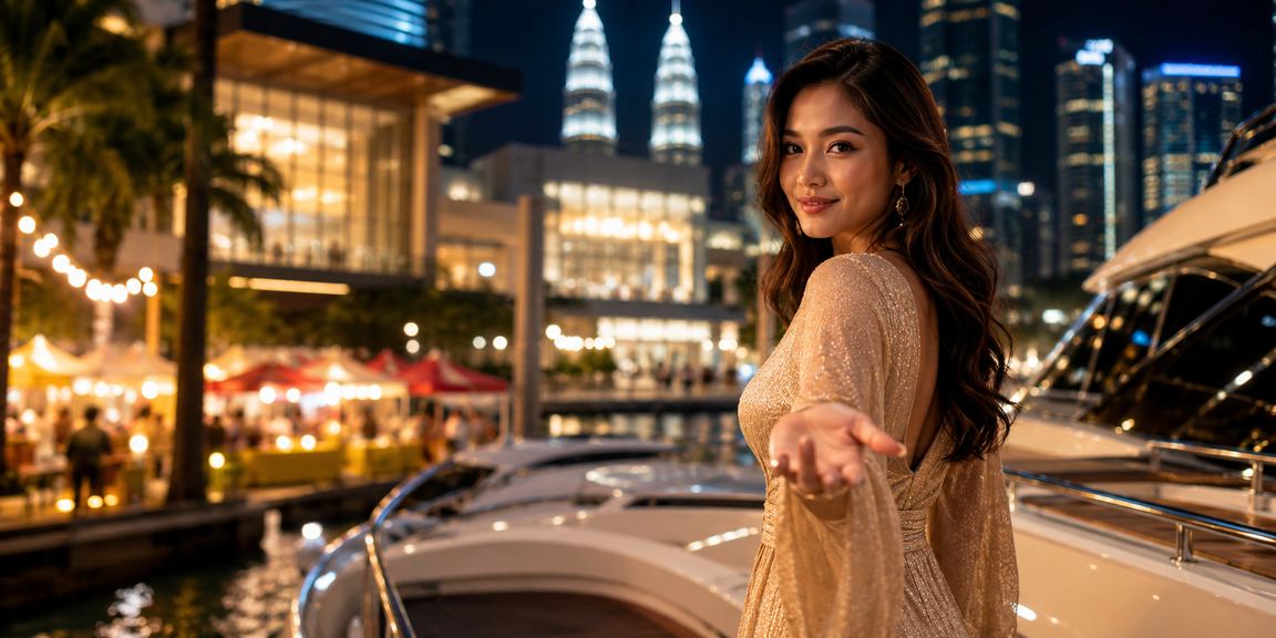 Suasana kasino hiburan mewah bergaya Melayu di Kuala Lumpur yang meriah