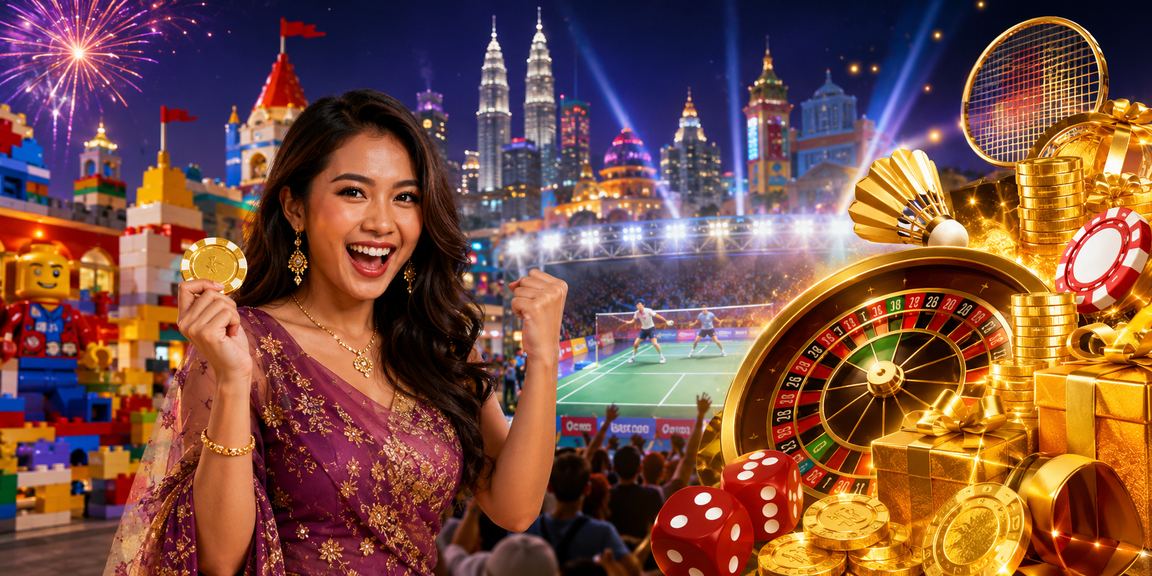 Meja roulette bergaya Malaysia dengan suasana kasino premium